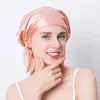 Touca noturna de seda amoreira natural, touca de dormir de seda pura, envoltório de cabelo, gorro de dormir para mulheres226z