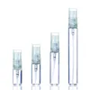 2ml 3ml 5ml 10ml Portable Spray Bottle Refillable Clear Glass Bottles Sample Vial Cosmetic Atomizers Container Jars for Cleaning Travel