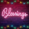 Neon Sign Blessings Amazing Incredible Excellent Work Hanging for Wall Bedroom Room Party 14 9X7 9 Pouces 2569