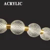 Lustres de luxe lustre perle collier collier bague acrylique boule cuivre LED plafonnier lumineux lumineux lumineux lumineux