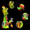 water smoking pipes 8.8'' bong Glass hookah silicone dab rig oil pipe tobacco bubbler