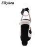 Eilykenファッション女性夏バックルストラップレジャープラットフォームサンダルウェッジハイヒール15cmの靴Q1217