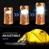 LEDキャンプ用ランタン、太陽充電式ランタン懐中電灯折りたたみ式および携帯用ライト、キャンプ、ハイキング、夜の釣り、緊急事態