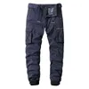 Men's Military Trousers Casual Cotton Solid Color Cargo Pants Men Outdoor Trekking Traveling Trousers Multi-Pockets Work Pants 220108