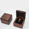 Smyckeslåda Creative träringörhängen Pendant Lagring Fodral Black Walnut Solid Wood Case YL2976118196
