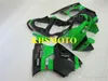 Kit de carénage de moto Hi-Grade pour KAWASAKI Ninja ZX6R 636 98 99 ZX 6R 1998 1999 Ensemble de carénages ABS vert noir + cadeaux KP01