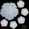 Taças da porta-copos da porta coaster do chá Ferramenta de flor de flor em forma de cristal de cristal de cristal resina branco moldes diy 32qz j2