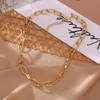 12pcs Vintage Multi-layer Chain Choker Necklace For Women Gold Silver Color Fashion Portrait Chunky Chain Necklaces Jewelry