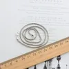 Collar de plata de ley 925, cadena de serpiente gruesa de 1,6 mm, hueso femenino, 70 cm de largo Q0531