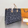 Designer Onthego Tote Bag Luxe Merk Handtassen Reliëf Empreinte Mode Schoudertas Leer PM MM GM Zwart Boodschappentassen voor onderweg