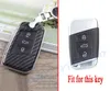 Smart Key Fob Case Bag Shell Holder Ring Keychain Cover Fit för VW Passat B8 Magotan Arteon 20172018 2019 Tillbehör ABS kolfiber