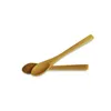 Sale 13.5*2.3 cm Long handle Wooden Spoon Jam Coffee Baby Honey Bamboo Spoon Mini Kitchen Stir Seasoning Tool Kitchen Tool HHE4191