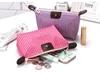 Portable women cosmetic bag fashion nylon striped makeup storage bag lady outdoor travel washing pouch coin purse phone storage cases