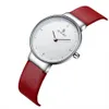 SENORS Moda relógios femininos à prova d'água de luxo pulseira de couro analógico quartzo relógio de pulso feminino relógio feminino reloj mujer relógio preto 201118