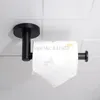 Porta carta igienica nera e dispenser per montaggio a parete Bagno Kithchen Tissue Roll Hanger Accessori bagno T200425
