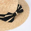 New Fashion Bow Donna Paglia Visiera da sole Cappello Donna Estate Cappelli piatti Vacanza Dress up Caps Dropshipping all'ingrosso Y200602