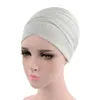 Donne India Hat Hat Muslim Cancer Cancer Chemio Cappello Cappuochi Scarf Turn Torban Capo Capo di cotone Casual Blend Comfort Materiale morbido1115948