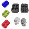 Creative Skull Head Silicone Ice Cream Tools Mold Drinking Wine Whisky Beverage Ice Cube Mold Party Bar Home