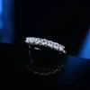 BOEYCJR 925 Silver D color m 0.1ct VVS1 Simple Design Wedding Ring for Women Gift 211217