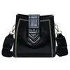 Mode kvinnor nitar väska solid färg messenger väska axel hasp handväska bolsa feminina mujer crossbody väskor för kvinnor #t