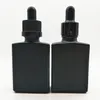 30 ml frosting ätherisches ölflasche massiv schwarz pipette faller quadratische parfüm flüssig glas verpackung flaschen rechteckig heißer verkauf 1 1yb m2