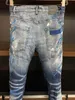 2022 Jeans de qualité supérieure New Mens Designer de luxe D2 Denim Jeans Trous Pantalon Dsquare Biker Pantalon 2 # A373