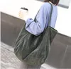 디자이너 - 2020 뉴 코듀로이 가방 디자이너 여성 대형 쇼핑백 캐주얼 여성 큰 어깨 숙녀 캔버스 구매자 검은 녹색 도매