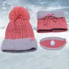 Knitted Hats Masks Scarf Set 3pcs/Set Beanies With Valve Mask Scarf Winter Wool Pompon Casual Hat Sets Party Supplies Party Hats w-00517