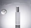 2018 Neue 100-teilige 100-ml-Glasemulsionsflasche in leuchtendem Silber für Kosmetikverpackungen