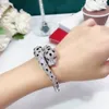 Panthere Bangle Diamonds 18 K Gold Never Fave Fade Replica Jewelry Top جودة فاخرة العلامة التجارية الفاخرة اثنين