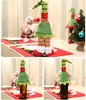 Green Elf Wine Bottle Cover Juldekorationer Bottkassor f￶r Party Home Decor Fashion Drop Ship
