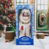 Bonito em pé Papai Noel boneca Christmas Figurines Baubles Decorações Decorações Decorações Presente para crianças Brinquedos de crianças cantar e dançar Y200903