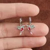 Dangle & Chandelier Flying Hummingbird Bird Earrings For Women Silver Gold Hoop Elegant Charms Earring Engagement Jewelry Gifts