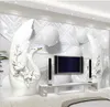 Carta da parati personalizzata 3D Murale Luxury European Swan Swan Soft Bag Ball 3D Stereo TV Sfondo Parete Delle Carta da parete Home Decor Carta da parati