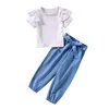 Baby Girl Clothes Tops Pants Set Toddler Girls Clothing Tshirt Shorts Barn Outfit