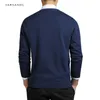 Varsanol Cotton Sweater Men Long Sleeve Cardigan Mens V-Neck Sweaters Loose Solid Button Fit Knitting Casual Style Clothing 201221