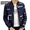 New chegada Primavera Spring Autumn Jackets Men de moda sólida casacos masculinos casuais slim stand colar impressão bombardeiro homens sobretudo 4xl 201218