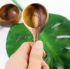 Natuurlijke Acacia Wood Coffee Scoop Short Handle Meten Lepels Koffieboon Melk Poeder Houten Scoops RRE13140