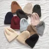 Helisopus inverno coreano Beanie Cap Novo Candy Cor Casual Hip Hop Chapéu Acrílico Quente Elastic Triturando Bonés Para Mulheres