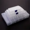 Transparent Plastic Jewelry Organizer Box 10 15 24 36 Slots Storage Containers Beads Ring Earrings Storage Box