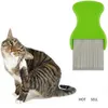 Husdjur hundar kam för nits lice pocket husdjur grooming comb bli av med lopplans pin comb hund katt hår shedding levererar grooming verktyg