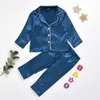 Nieuwe Peuter Baby Jongens Lange Mouwen Effen Tops Broek Pyjama Nachtkleding Outfits Set 2 Stuks Kleding Takje Herfst Outfits270z