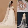 One Layer Wedding 3D Floral 3M Cathedral Length Long White Ivory Veils High Quality Women Accessories With Comb