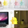 Cute cactus night light lamp bedroom lighting with remote control light USB silicone LED night light remote control desk lamp