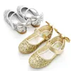 Baby Toddler Girl Gold Silver Glitter Party Ballet Flats Toddler Sequins Glittering Show Princess Dress Shoes 201130
