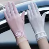 Luxury-2020 Lace Floral Summer Gloves Women Thin Driving Glove High Elastic Fashion Mittens Accessories For Adult