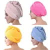 Toalha de banho de microfibra cabelo seco de secagem rápida mulheres tampão de chuveiro macio chapéu turbante ferramentas de banho