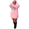 Plus size 3X 4XL 5XL Summer Women bigger size one-piece dress long sleeve hoodie dress casual loose dress pullover hoodies with hood 4375