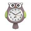 Simples desenho animado relógio de parede coruja criativo mudo relógio de parede moderno design animal reloj de pared sala de estar decoração home decor h1230