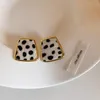 Stud TARCLIY Vintage Geometric Rectangle Plush Leopard Print Earring Multicolor Metal Square Earrings Party Women Jewelry Gift1